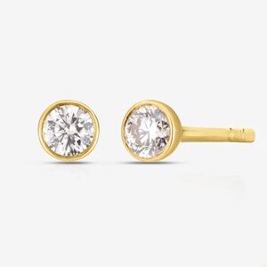 Ring Concierge Bezel Set Petite Diamond Studs (Pair)